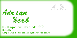 adrian werb business card